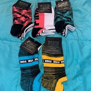 PINK Victoria's Secret Tropical and Striped Socks Set
